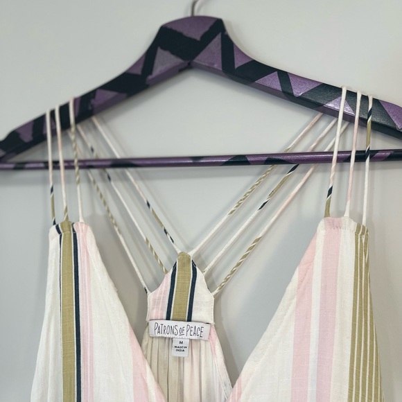 Patron of Peace Striped Maxi Dress Medium - Picture 7 of 8